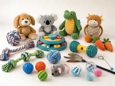 Pet toys for mixed container pet supplies orders